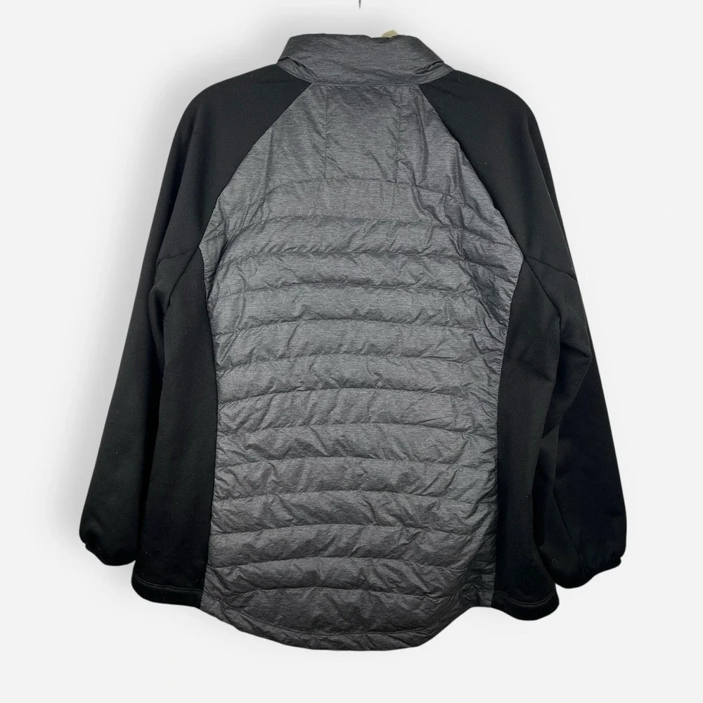 32 Degrees Weatherproof Puffer Jacket Coat Womens XXL Gray Black‎ Down Mock Neck